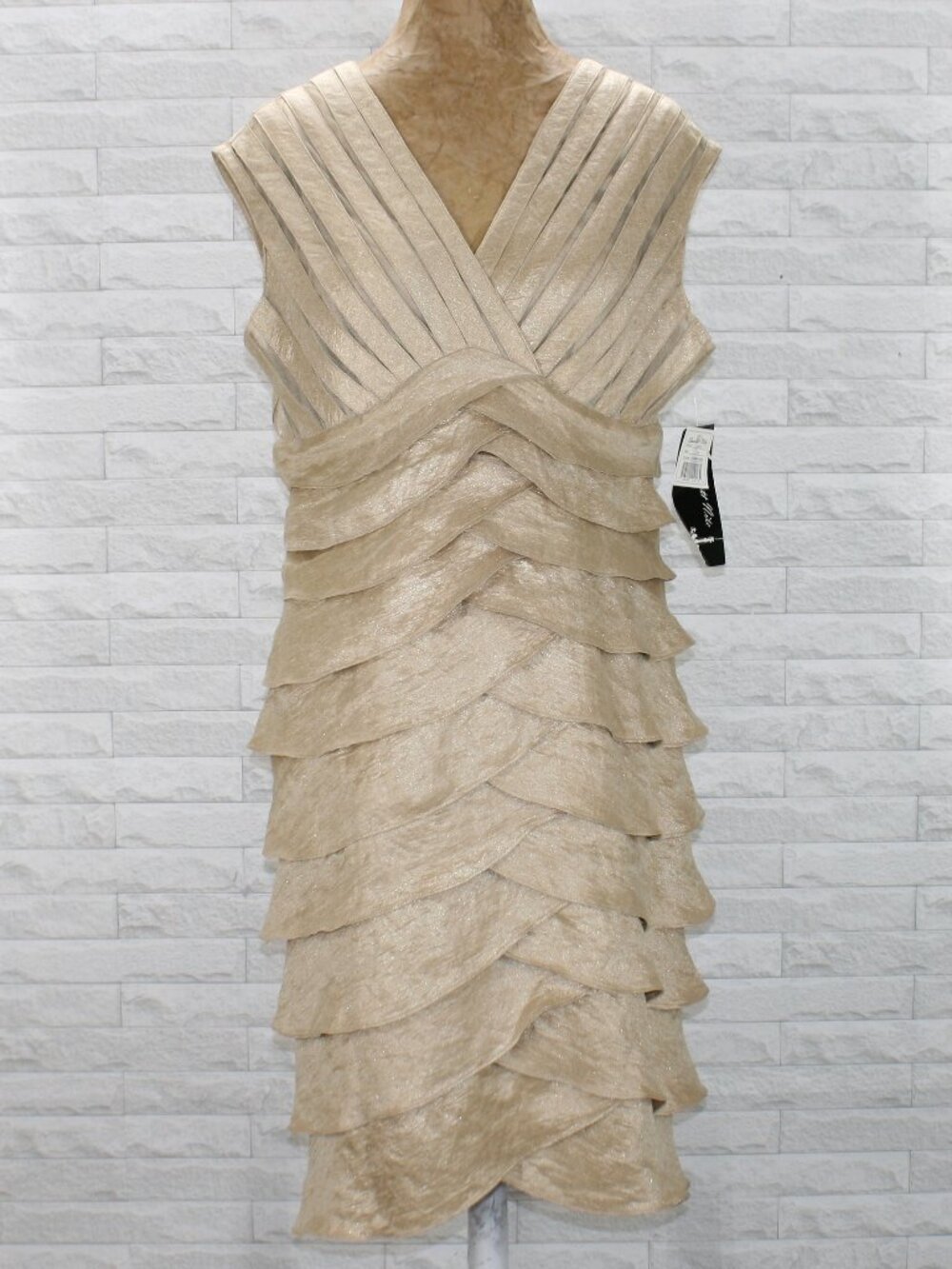 SCARLETT NITE Dress Sleeveless Wedding Cocktail Party Champagne Plus Size 14